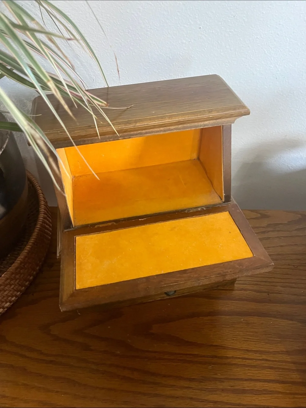 Vintage wooden secretary, desk, jewelry box